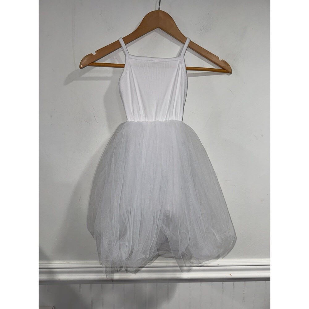 White tulle dress girls 4/5 size